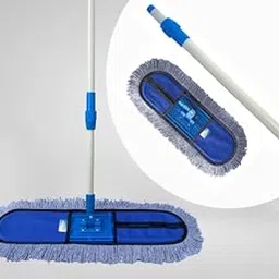 Livronic® Wet and Dry Cotton Pad Floor Mop with 5 Feet Long Handle, 24 inch Head with Cotton Refill (Blue) (24 INCH Wet and Dry MOP), Plastic-picture-32