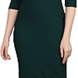 purvaja Women’s Bodycon Below Knee Length Dress(Ruby-132-to-136)-picture-46