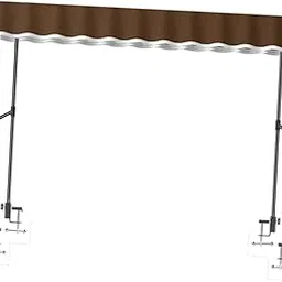 VELURA Trolley Awning Lightweight Non Screw Sunshade Shelter for Yard Camping Beach Brown|1 Trolley Cart Awning|Tent & Canopy Accessories| Outdoor Sports |Sporting Goods-picture-19