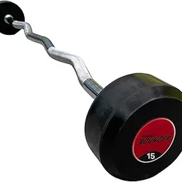 Konark Rubber Coated Fixed Weight Lifting Curling Gym Rod/Barbell 10KG Internal Dia 30MM-picture-48