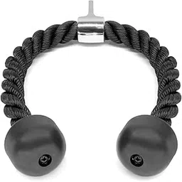 KMT Tricep Rope Pull Down Fitness Cable Attachment with Stainless Steel Snap Hook- Lats, Biceps, Triceps, Gym or Home-picture-50