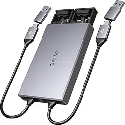 ORICO Dual-Bay NVMe M.2 SSD Enclosure Aluminum USB3.2 Gen2 10Gbps M.2 Type-C SSD Docking Station for PCIe M-Key, B&M Key 2230/2242/2260/2280 SSD, Tool-Less Installation up to 4TB-picture-35