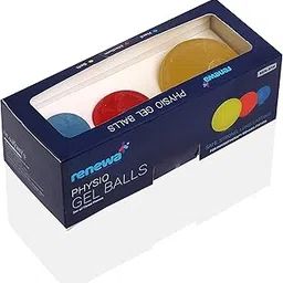 RENEWA Gel Exercise Ball for Hand Grip Muscle Strengthening Stress Balls Set of 3 (Soft -Medium- Hard) Squeeze Balls for Finger | Wrist | Arthritis & Pain Relief | Stress Relief Gel Ball image 1