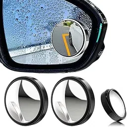 Uni-Fine 2Pcs 360° Rotatable Blind Spot Mirror for Car, HD Crystal Glass Wide Angle Wing Mirror Waterproof Durable Traffic Safety(black)-picture-25