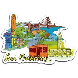 Turnhover San Francisco Tour City Fridge Magnet Decorative Home-picture-30