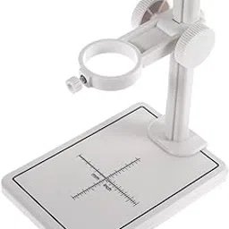 JAGTRADE Microscope Stand Plastic Adjustable Base Stand Holder Desktop Support Bracket for USB Digital Microscope Endoscope Magnifier Camera, 146x140x100x10mm, White-picture-43