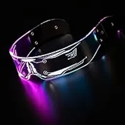 Futuristic LED Visor Glasses: Neon Luminous Goggles for Women's Cosplay - Light Up Sunglasses for a Stylish Glow-image-21