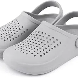 comfort plus Casual Clogs, Waterproof, Adjustable Back Strap, White-picture-11