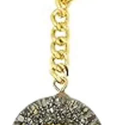 crystu Natural Pyrite Orgone Zibu Keychain, Zibu Symbols Crystal Stone Orgonite Key Chain Switch Word, Switch Number 808, 520, 741 as per Numerology Pack of 1 pc-picture-13