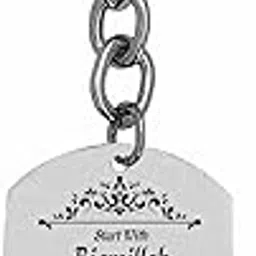 m men style Ayatul Kursi Allah Keychain Arabic Calligraphy Silver Stainless Steel Keychain Elegant Islamic Gift,Perfect for Muslims, Muslim Accessory-picture-12