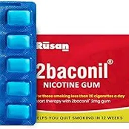 2baconil 2mg 100 Nicotine Gums | Icy Mint Flavor | Sugar-Free | Quit Smoking & Chewing Tobacco/Gutkha | Nicotine Replacement Therapy-picture-54