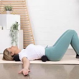 Fitcozi 2 Pack Foam Rolls Intended for Egoscue Exercise Posture Cervical Neck Back Lumbar Support Workouts Sweat Proof and Washable Equipment (Foam Roller Black)-picture-17