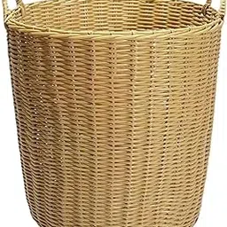 Laundry Basket Multipurpose Imitation Rattan Basket for Nursery Home Clothes XL-picture-42