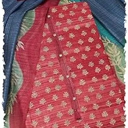 soch Womens Tussar Botanical Print Unstitch Dress Material With Sequins-picture-54