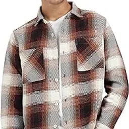 stitchx Men's Full Sleeve Overshirt Checkered Textured Shacket XS-2XL-picture-45