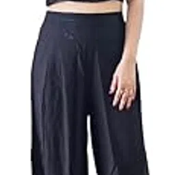 sun-rose fashions Women's 2 Piece Outfit Black Camisole Crop Top, Wide Leg Pants, Two-Piece Set, Swimwear, Beach Dress-picture-38