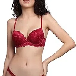Women's Lingerie Sexy Push up Lace Bra | Underwear Bikini & Panties Set | Underwired Lingerie Set for Women & Girls, Padded Bra & Bikini Panty Set Sexy Lingeries-image-106