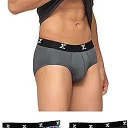 xyxx Men's Ace & Shuffle Micromodal Regular Fit Solid Antimicrobial Briefs with No Marks Waist (Pack of 3)-picture-28