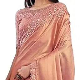 akhilam Women's Chiffon Embellished Saree With Unstitched Blouse Piece(SILVER29001_TFH_Parent)-picture-16