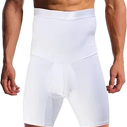 optlove Men's Tummy Control Shapewear Shorts High Waist Slimming Anti-Curling Underwear Body Shaper Seamless Boxer Brief-picture-19