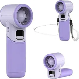 MERTTURM® Handheld Fan, Portable Mini Hand Fan, 3600mAh USB Rechargeable Turbo Fan[11H Cooling], Powerful Small Desk Fan with LED Display/5 Speed, Personal Foldable Fan for Home Travel Office Outdoor-image-99