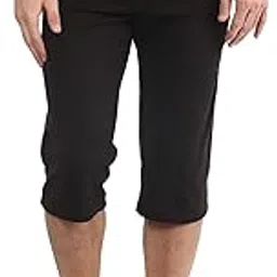 berge' Men's Knit Hoisery Three Fourth Shorts Pants with Secure Zipper Pockets-picture-54