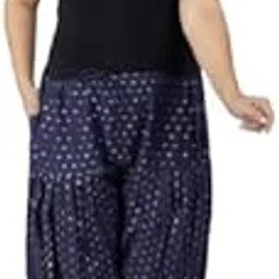 kayastha creation Women's Patiala Pants | Gold Print Ethnic Bottom Wear | Traditional Pleated Salwar with Pocket & Drawstring Waist for Kurti, Tunic-picture-44