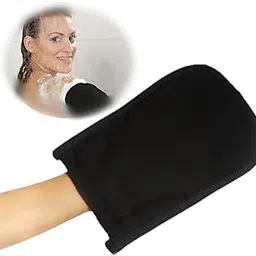 Dead Skin Remover Bath Gloves For Tan Removal | Deep Clean Exfoliating Mitt Body Scrubber Glove, Black (M, 1)-image-27