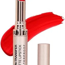 Cutie Beauty creamy Matte Long Lasting Lipstick for Women | Creamy matte | Single Swipe Application | Smooth & Light Weight | Highly pigmented Lipstick | Smudge proof | Transfer proof (Hot Red, 6ml)-picture-32