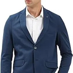 showoffff SHOWOFF Men's Notched Lapel Solid Teal Single-Breasted Blazer-EX-3003_Teal-picture-25