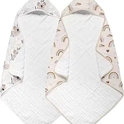 Hooded Baby Towels for Newborn,Toddler and Kids;Large 32x32Inch,Soft and Absorbent Newborn Essential (Koala)-image-99