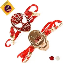 Multicolur Combo Set Rakhi For Brother and Sister | Rakhi for Kids and Girls, Combo Set of Avengers |Swastik |Ganeshji |Butterfly |Latest Rajashthani Rakhi-picture-44