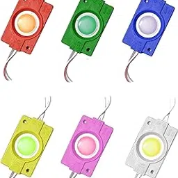 Wizzo12 Volt 2.4 Watt DC Coin LED Light Lamp Bulb Multipurpose Use For Car, Bike, Home, DIY Science Projects, Hobby Kit (1 Pc Each Red Green Blue Yellow White Pink) (Pack of 6 Pieces)-picture-22
