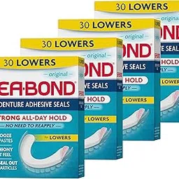 sea-bond Sea Bond Original Lowers Denture Adhesive Wafers, 30 CT (Pack of 4)-picture-12