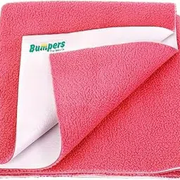 Bumpers Waterproof Quick Dry Sheet for Baby| Bed Pad Extra Absorbent Washable Matress Protector| Baby Bed Protector Sheet for Toddler Children (Salmon Rose, Large (140x100 cm))-picture-14
