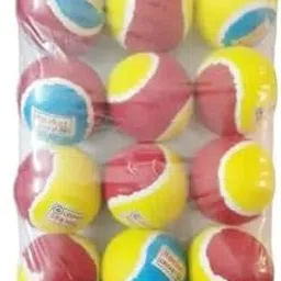 RockJon Sports Goods Rubber Cricket Tennis Ball for Kids (Pack of 12, Multicolor)-picture-34