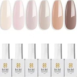 Bolt Bee Gel Nail Polish Set 6 Premium Long-Lasting, Fast-Drying, High-Gloss Gel Colors for Salon-Quality Nails at Home Perfect for Manicure and Pedicure |Timeless Touch Collection, 15ml-picture-49
