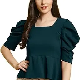 tee projekt Women's Casual Trendy Top with Stylish Short Puff Sleeve & Square Neck | Chic & Stylish Women's T-Shirt & Tops for Every Occasion-picture-54
