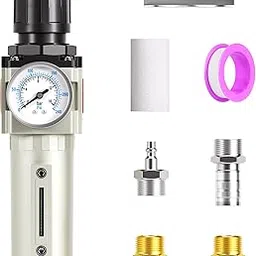 TAILONZ PNEUMATIC 0-240PSI 3/4 Inch NPT Industrial Heavy Duty Particulate Filter and Regulator, Particulate Filter, Coalescing Filter (Manual Drainage)-picture-10