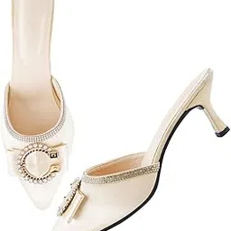 tryme Trending Stylish Bellies Soft & Comfortable Back Open Slip On Stiletto Mules Shoes for Women and Girls-picture-49