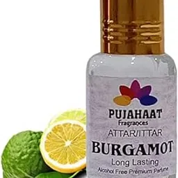 Pujahaat Premium Alcohol-Free Attar | Ittar 6ml, Long-Lasting Travel Size Roll-On, Best Citrus Attar Fragrance Oil - Bergamot-picture-31