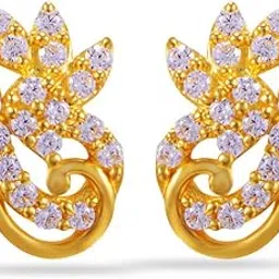 joyalukkas Women's & Girl's Impress Collection 22K Yellow Gold Stud Earrings image 1