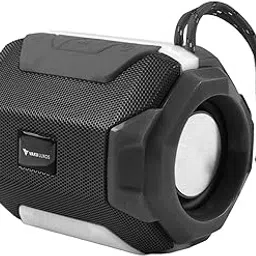 Vaku Luxos® Audilo 10w Wireless Bluetooth Speaker with FM Radio 8Hrs Playtime Micro-SD & USB Support RGB Light Portable Outdoor Speaker for Home, Travel, Parties, HD Stereo Sound– Black-picture-28