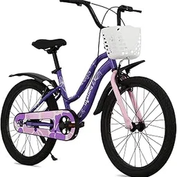 Lifelong 20T Cycle for Kids 5 to 8 Years-Rigid Bicycle for Girls-Single Speed Bike/Bicycle-95% Pre-Assembled-Balance Wheels-Suitable for Young Girls-Above 3 Feet 10Inch+ Height (llbc2005), Purple-image-10
