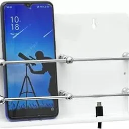 GLAMAXY Acrylic Double Mobile Stand Dual Phone Charging Holder TV AC Remote Stand for Home Mobile Holder-picture-23