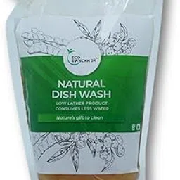 EcoSwachh 3R Natural & Organic Dishwash Liquid Gel | Lemon & Tamarind | Refill Pouch | Leaves No Residue, Grease Cleaner |For All Utensils, 1 Ltr-picture-11