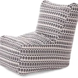 Style Homez Canvas Classic Chair, Cotton Canvas Polka Dots Printed Bean Bag L Size for Kids, Cover Only-picture-32