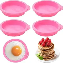 YelaJoy 4 Pack Silicone Egg Molds for Air Fryer - Non-Stick Reusable Breakfast Muffin & Toast Cups Maker, BPA-Free Air Fryer Accessories with Easy Release Design image 1