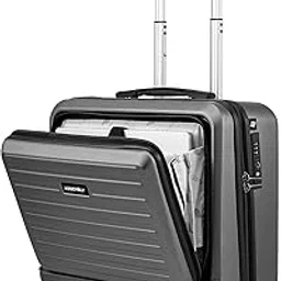 the assembly Premium Polycarbonate Overnighter 8 Wheels Double Spinner Trolley Bag with Laptop Compartment & Keyless TSA Lock- 16 Inches-Grey-Stark Pro, Small, 42 cm-picture-14