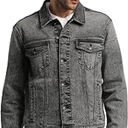 everblue Men Black Classic Trucker Jacket image 1